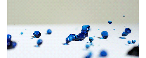 超疏水涂层遇水效果